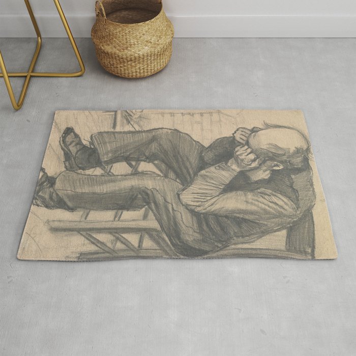 Van Gogh - Old Man with his Head in his Hands (At Eternity's Gate) Rug