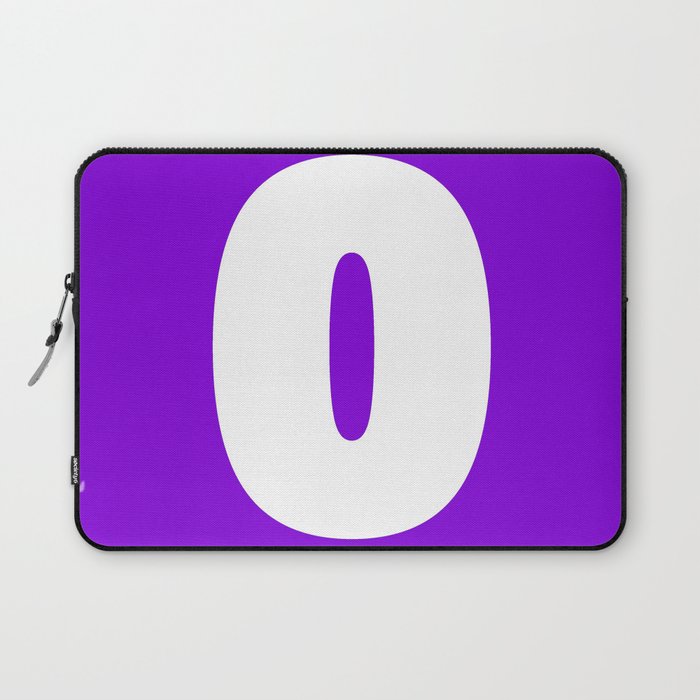 0 (White & Violet Number) Laptop Sleeve