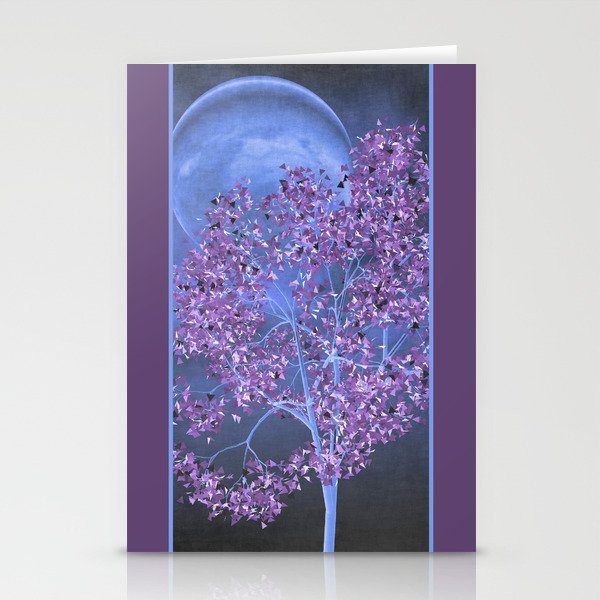purple night Stationery Cards