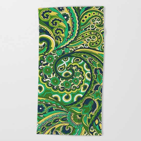 Floral Paisley Pattern 04 Beach Towel