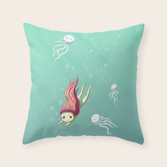 Diver Throw Pillow