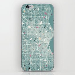 Milwaukee City Map - Terrazzo iPhone Skin