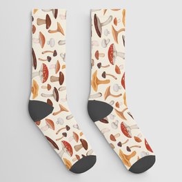 Mushroom Medley Pattern - Neutral Socks