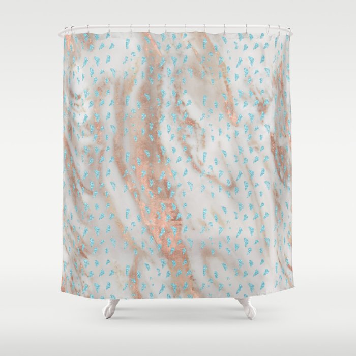 96 Raindrop Shower Curtain Mainstays Raindrops Or Rose Gold Metal Marble With Glitter Aqua Blue Raindrops Shower Curtain By Ankka