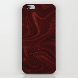 Maroon Swirl Marble iPhone Skin