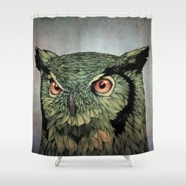Owl - Red Eyes Shower Curtain