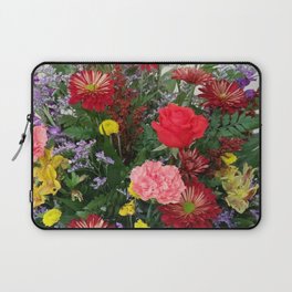 Vivid Bouquet Floral Arrangement Brightly Colored Laptop Sleeve