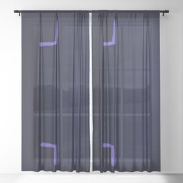 Spatial Concept 7. Minimal Painting. Sheer Curtain