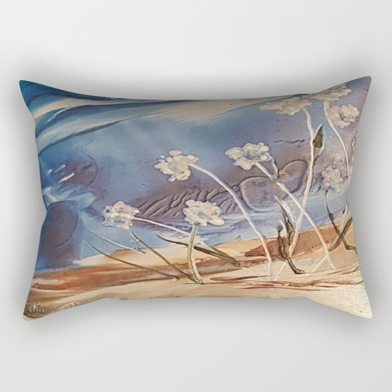 Spring White flowers Rectangular Pillow