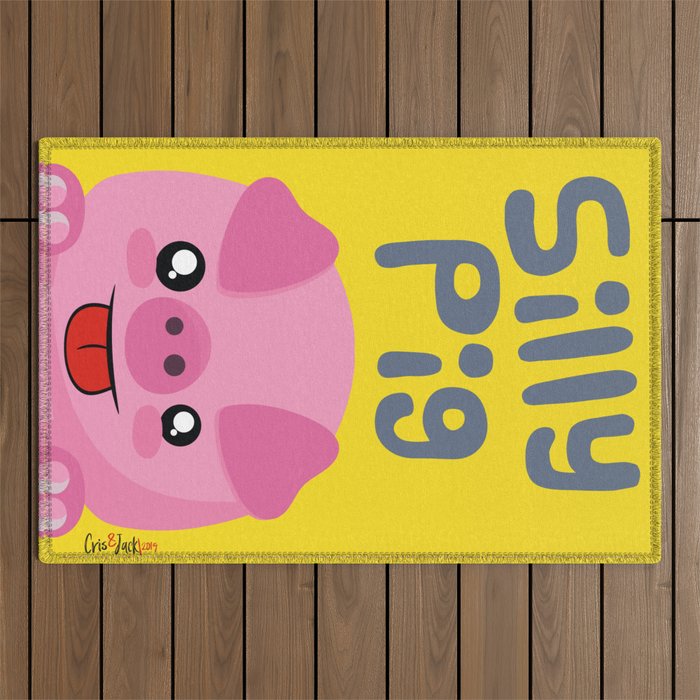 Silly Animals Serie: Silly Pig Outdoor Rug