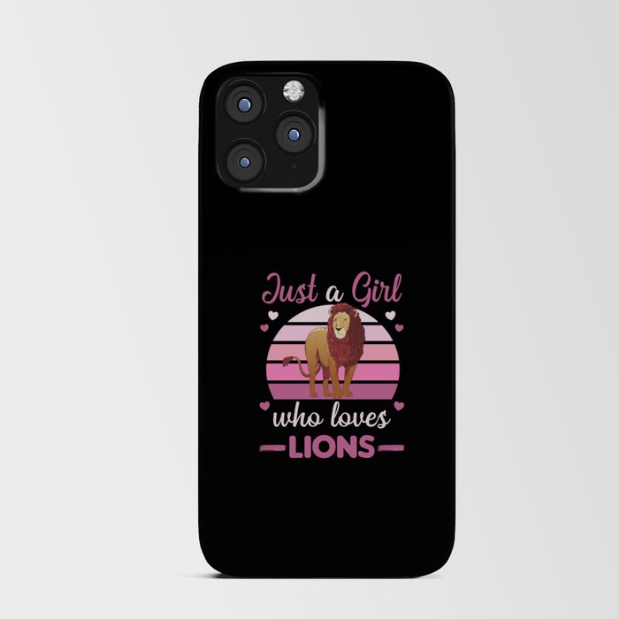 Just A Girl Who Loves Lions Cute Lion Big Cat iPhone Card Case