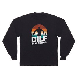 DILF In Training Funny Vintage Long Sleeve T-shirt