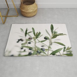 Green Olive branches | Olive Tree | Travel Photography | Art Print | Minimalistic | Fine Art Print Rug