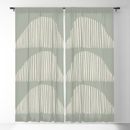 Sage green geometric shapes Blackout Curtain