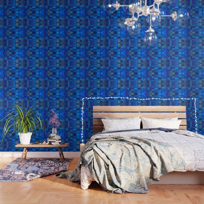 Deep Blue Ocean Shell Wallpaper
