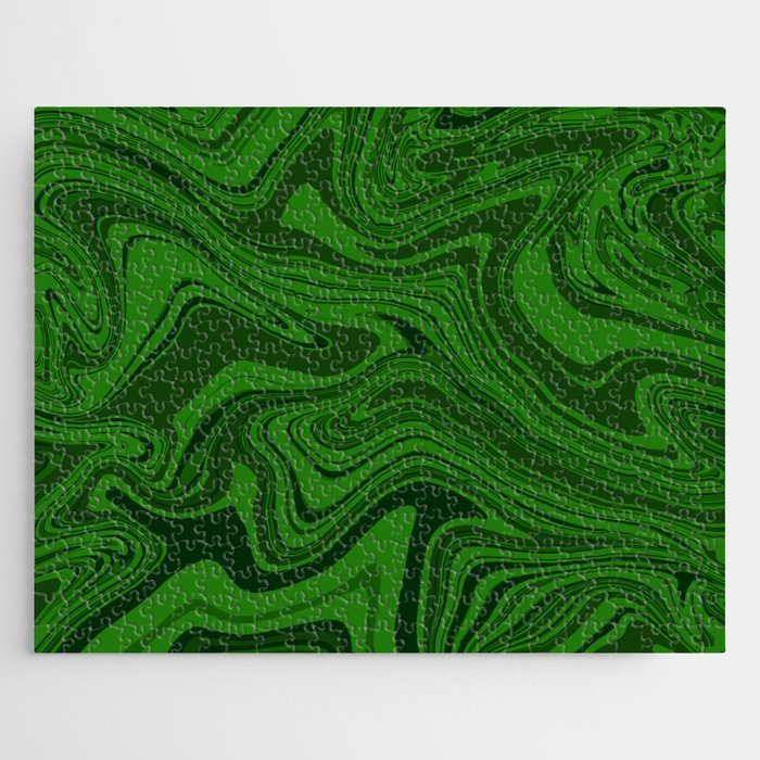 Green liquid art Jigsaw Puzzle
