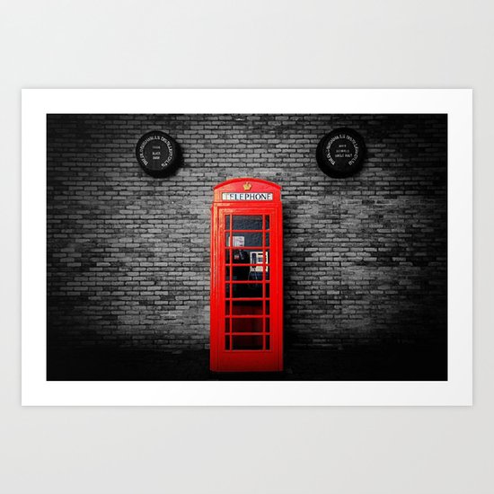 Old Bushmills Phone Box Art Print