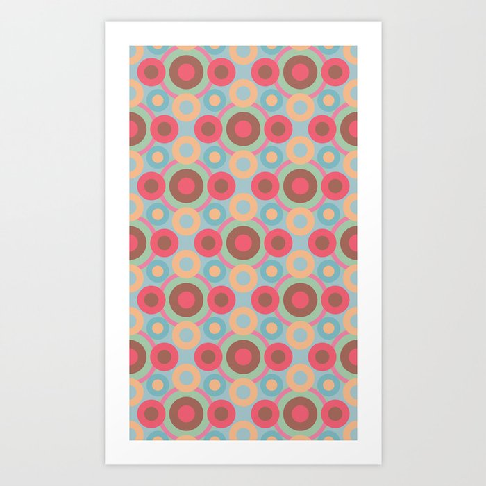 Circle Pattern - Modern Retro Art Print