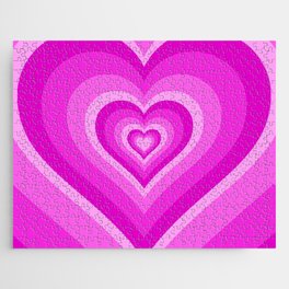 Purple Love Heart Jigsaw Puzzle