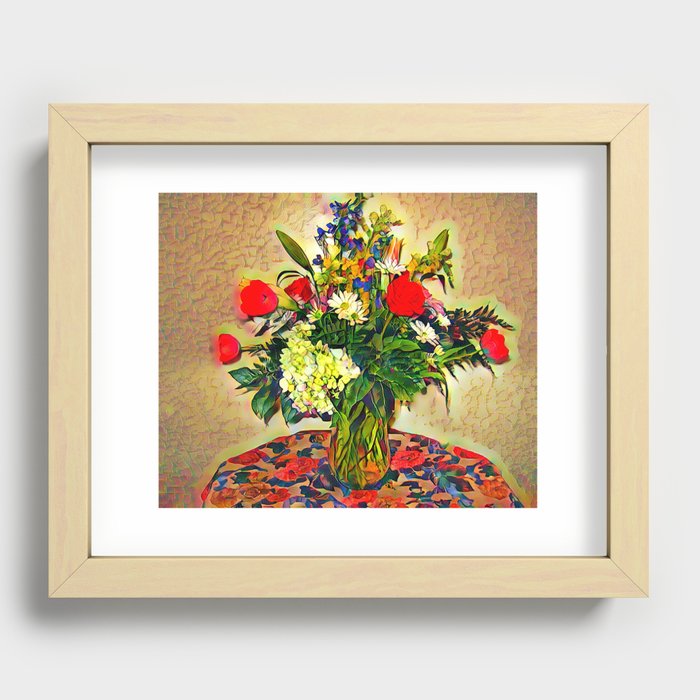 Vase of Flowers Recessed Framed Print