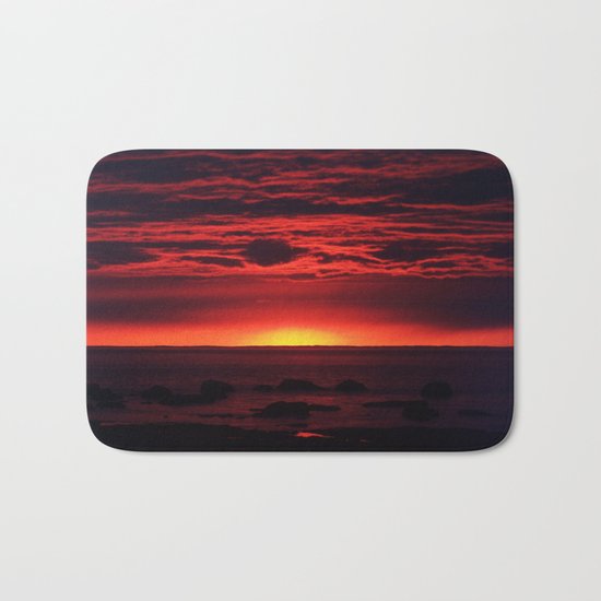 Red Sky at Night Bath Mat