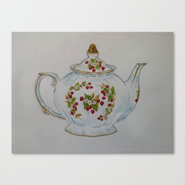 Strawberry Teapot Canvas Print