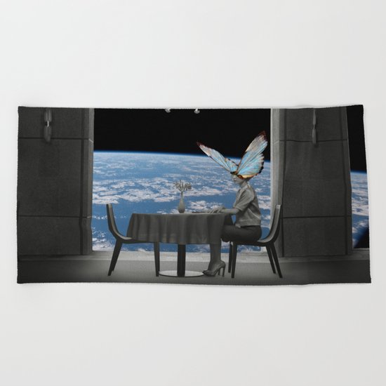 Waiting for lunch! Beach Towel