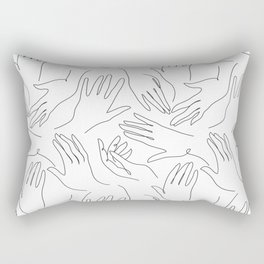 Abstract hand line art drawing Rectangular Pillow