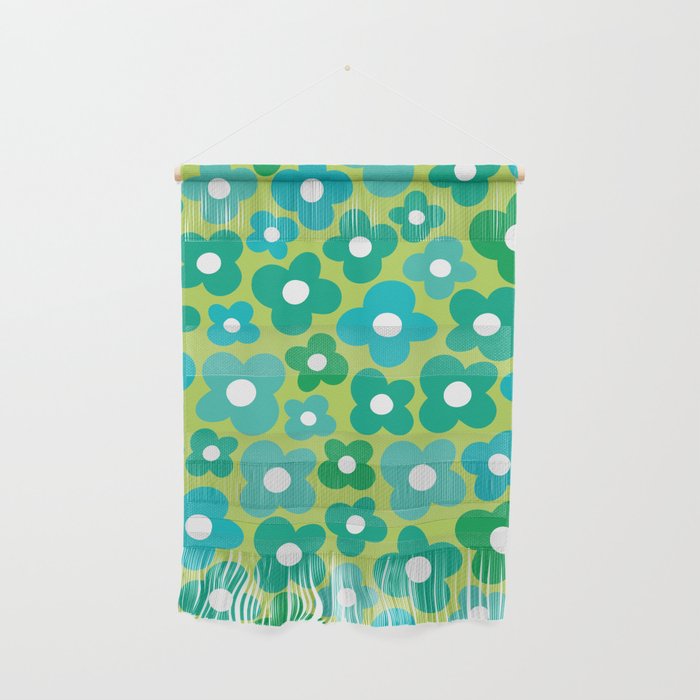 Lime Flower Power Wall Hanging