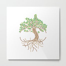 Rope Tree of Life. Rope Dojo 2017 white background Metal Print | Drawing, Killerbob, Tree, Ropedojo, Nature, Rope, Fortefemme, Kinbaku, Bdsm, Treeoflife 