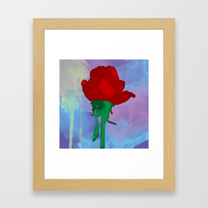 Painted Rose Framed Art Print