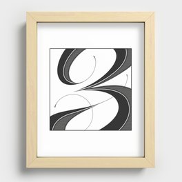 Letter Z - Script Lettering Cropped Design Recessed Framed Print