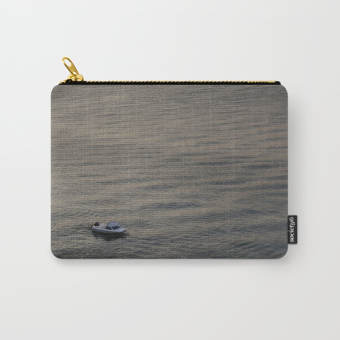 Small boat anchored in the river Carry-All Pouch