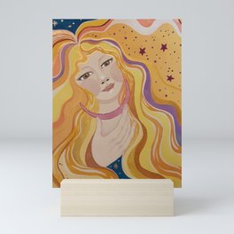 GOLD HAIR Mini Art Print