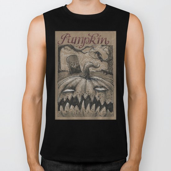 Pumpkin (Drawlloween 1/31) Biker Tank