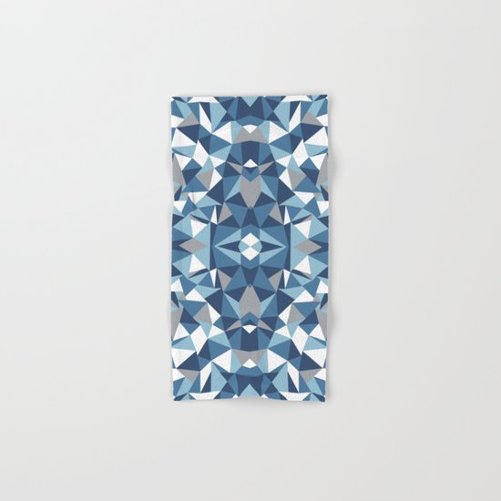 Abstract Collide Blues Hand & Bath Towel