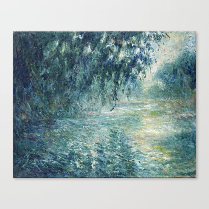 Claude Monet - Morning on the Seine Canvas Print