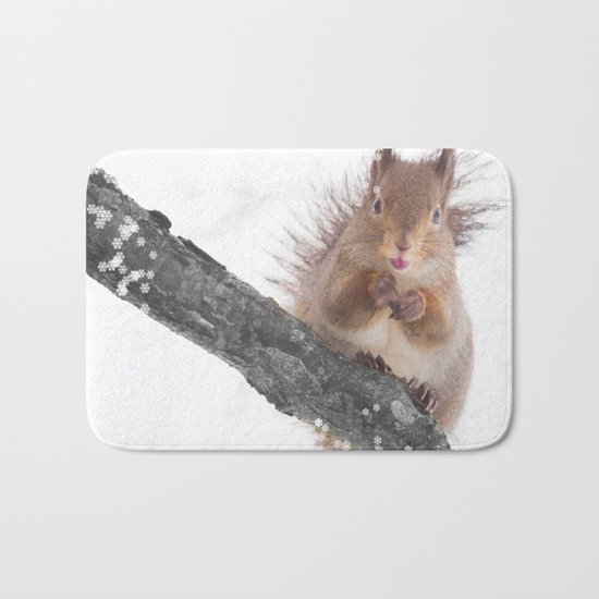 Little squirrel - smack! Bath Mat
