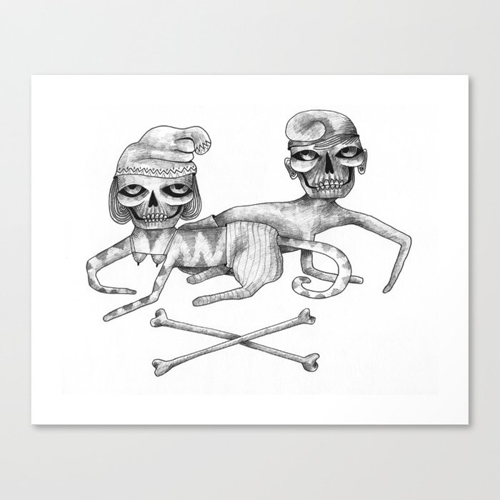 Bone Couple Canvas Print