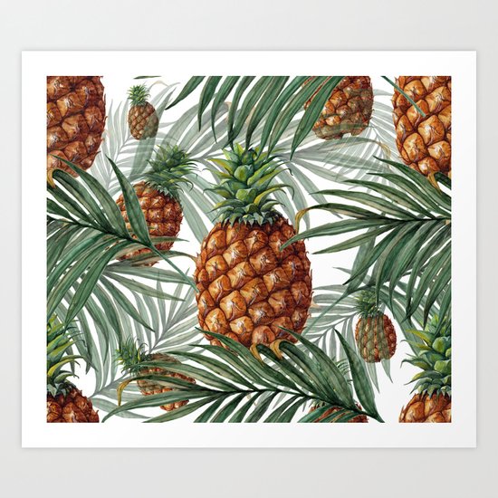 King Pineapple Art Print