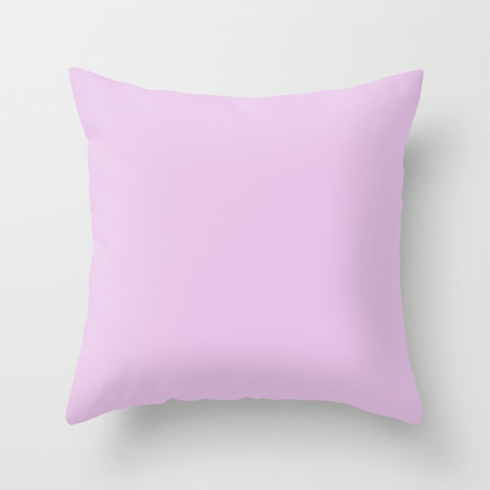 Dunn & Edwards 2019 Trending Colors "Prom Corsage" (Pastel Purple) DE5996 Solid Color Throw Pillow