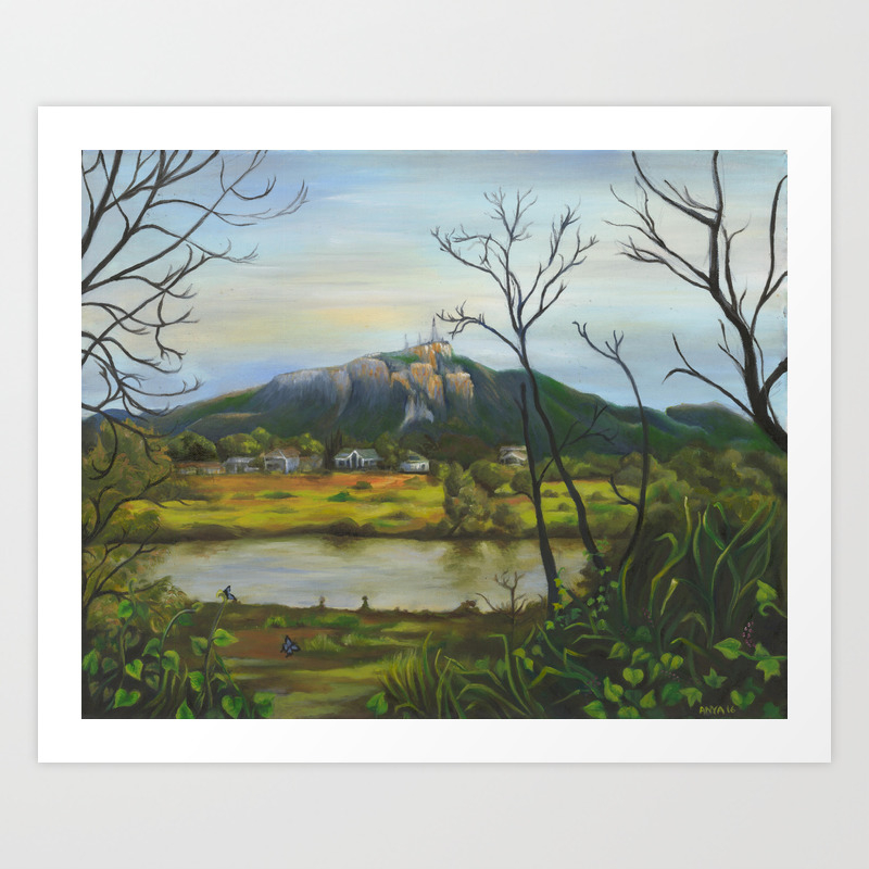Mount Stuart Oil Painting Art Print By Anyasoils Society6