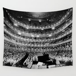 Metropolitan Opera House, New York City black and white photography / black and white photographs Wall Tapestry