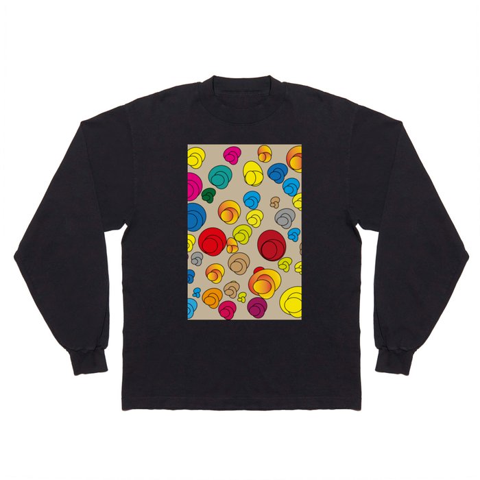 Retro space planets pattern Long Sleeve T Shirt