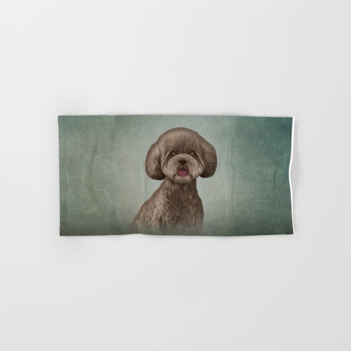 Drawing Toy poodle puppy Hand & Bath Towel