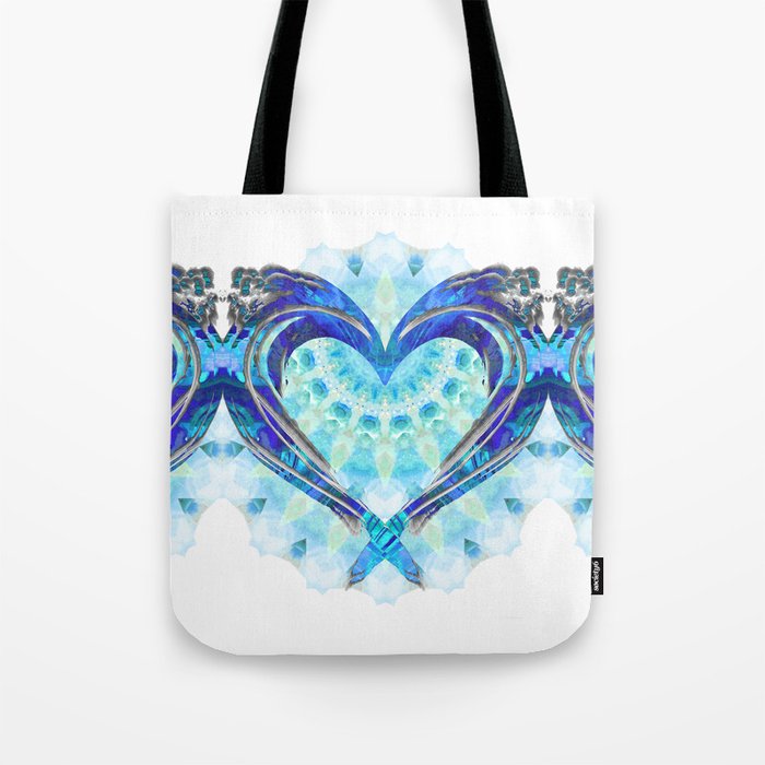 Bright Blue Heart Art - True Blue Tote Bag