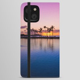 Sunset on Hawaiian Beach iPhone Wallet Case