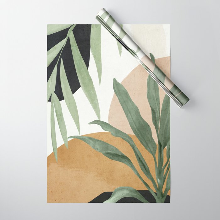 Abstract Art Tropical Leaves 4 Wrapping Paper