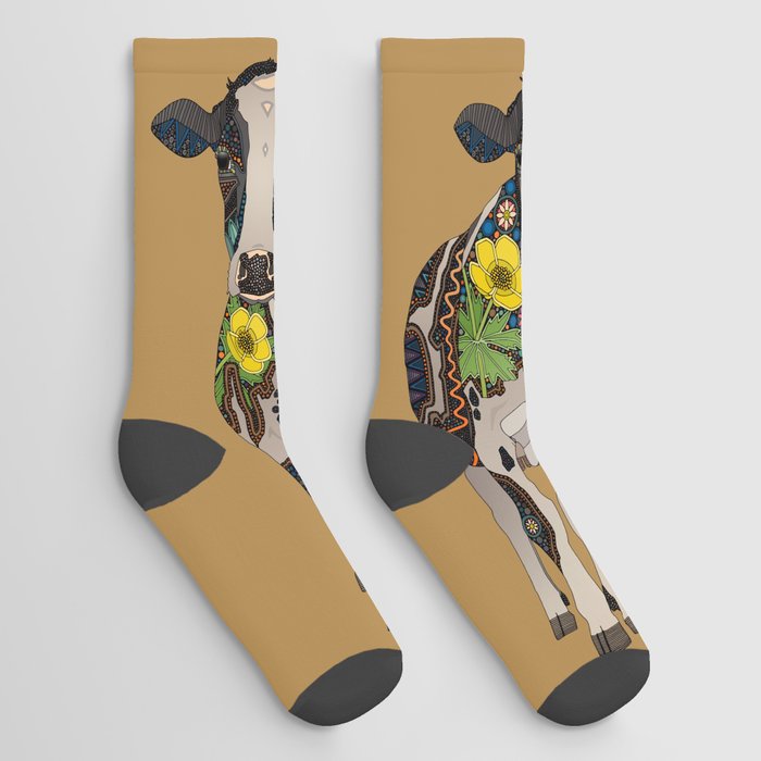 cow gold Socks