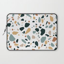 Terrazzo flooring pattern with traditional white marble rocks Laptop Sleeve